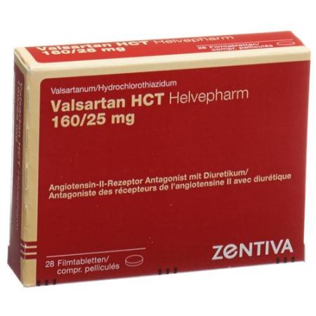 Valsartan HCT Helvepharm Filmtabl 160/25 mg 28 pcs - PrimeCare Global