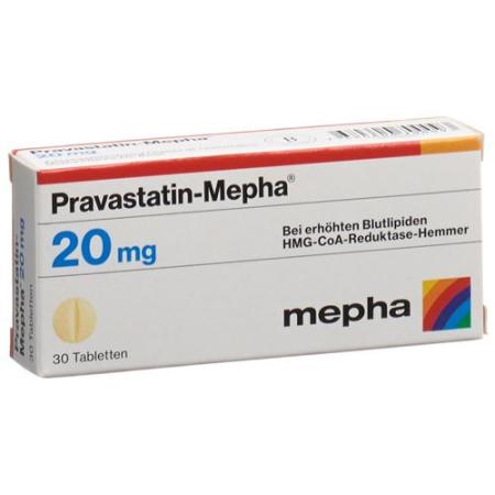 Pravastatin-Mepha Tabl 20 mg 100 pcs - PrimeCare Global