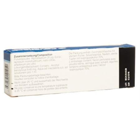 Caverject dry sub 20 mcg with solvent syringe Durchstf - PrimeCare Global