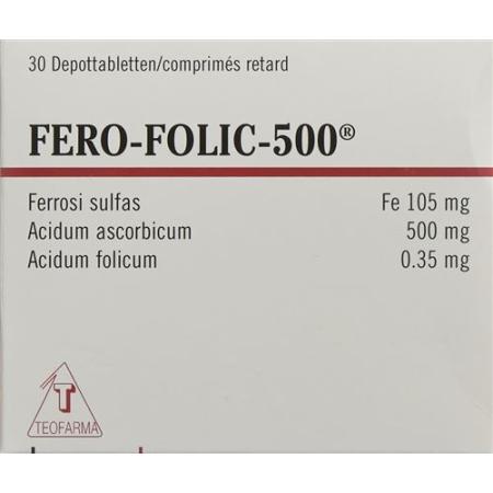Fero Folic 500 Depottablet 500 mg 30 pcs - PrimeCare Global