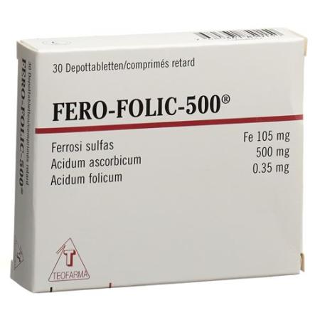 Fero Folic 500 Depottablet 500 mg 30 pcs - PrimeCare Global