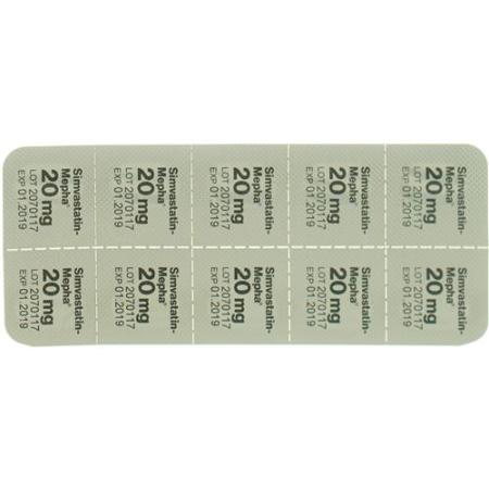 Simvastatin-Mepha Lactab 20 mg 30 pcs - PrimeCare Global