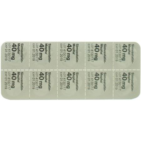 Simvastatin-Mepha Lactab 40 mg 30 pcs - PrimeCare Global