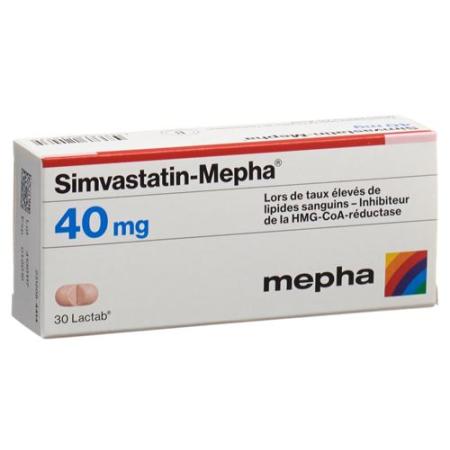 Simvastatin-Mepha Lactab 40 mg 100 pcs - PrimeCare Global
