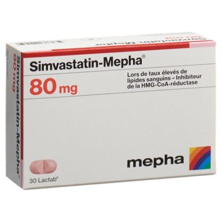Simvastatin-Mepha Lactab 80 mg 30 pcs - PrimeCare Global