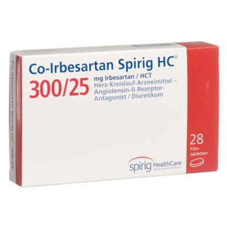 Co-irbesartan Spirig HC Filmtabl 300/25mg 28 pcs - PrimeCare Global