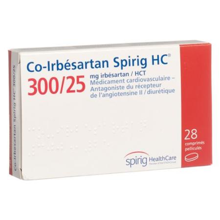 Co-irbesartan Spirig HC Filmtabl 300/25mg 28 pcs - PrimeCare Global