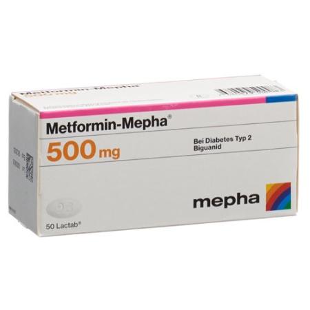 Metformin-Mepha Lactab 500 mg 50 pcs - PrimeCare Global