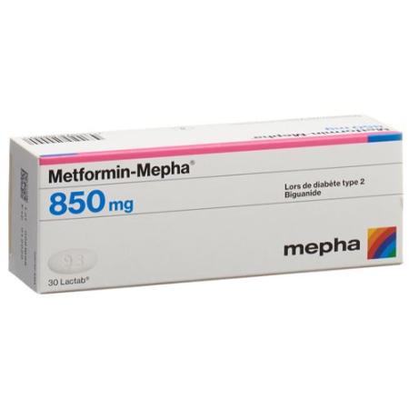 Metformin-Mepha Lactab 850 mg 30 pcs - PrimeCare Global