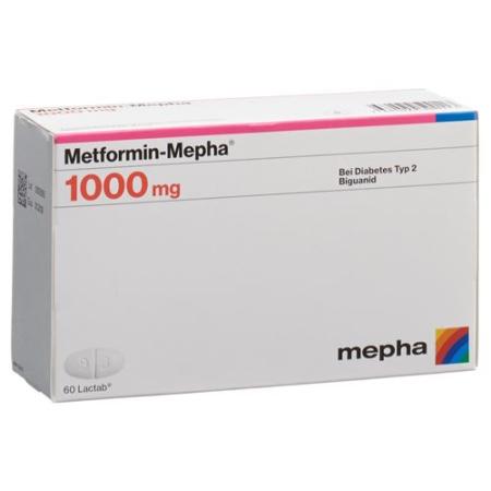 Metformin-Mepha Lactab 1000 mg 120 pcs - PrimeCare Global