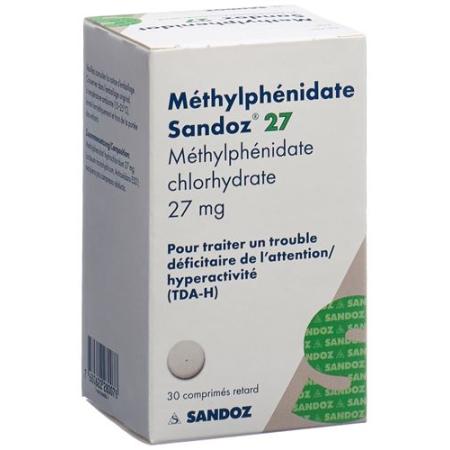 Methylphenidate Sandoz Ret Tabl 27 mg 30 pcs - PrimeCare Global