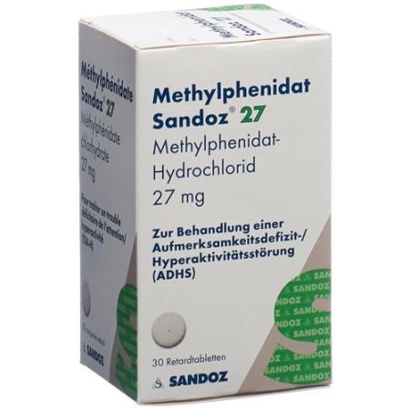 Methylphenidate Sandoz Ret Tabl 27 mg 30 pcs - PrimeCare Global
