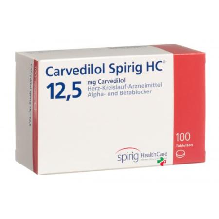 Carvedilol Spirig 12.5 mg 100 tablets - PrimeCare Global