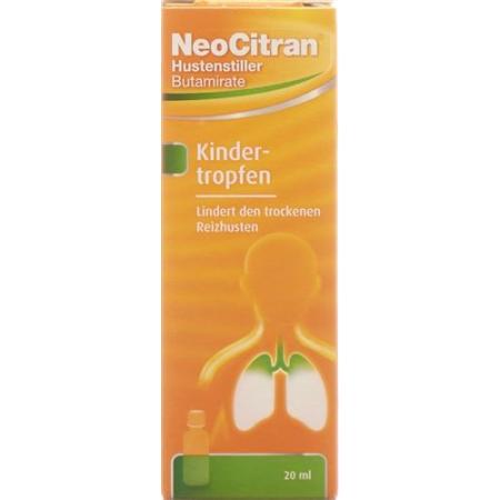 NeoCitran cough suppressant drops 5 mg/ml child drip bottle 20 ml - PrimeCare Global