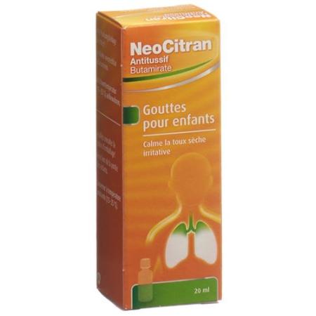 NeoCitran cough suppressant drops 5 mg/ml child drip bottle 20 ml - PrimeCare Global