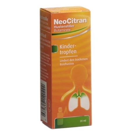NeoCitran cough suppressant drops 5 mg/ml child drip bottle 20 ml - PrimeCare Global