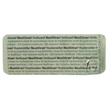 NeoCitran cough suppressant depot tabl 50 mg 10 pcs - PrimeCare Global