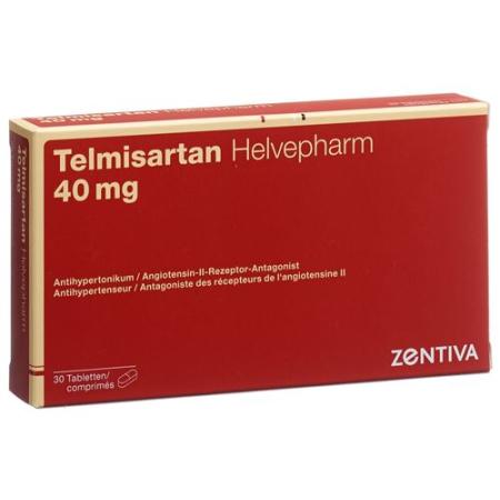 Telmisartan Helvepharm Tabl 40 mg 30 pcs - PrimeCare Global