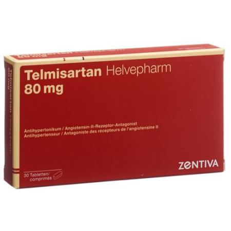 Telmisartan Helvepharm Tabl 80 mg 30 pcs - PrimeCare Global