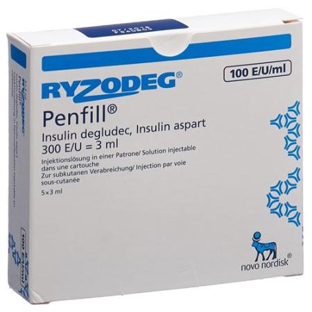 Ryzodeg Penfill Inj Loes 5 cartridge 3 ml - PrimeCare Global