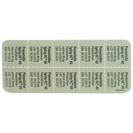 Pravastatin Spirig HC Tabl 40 mg 100 pcs - PrimeCare Global