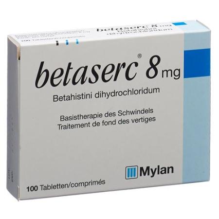 Betaserc Tabl 8 mg 100 pcs - PrimeCare Global