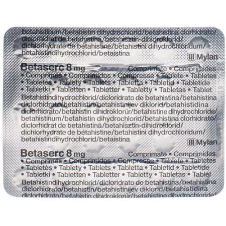 Betaserc Tabl 8 mg 100 pcs - PrimeCare Global