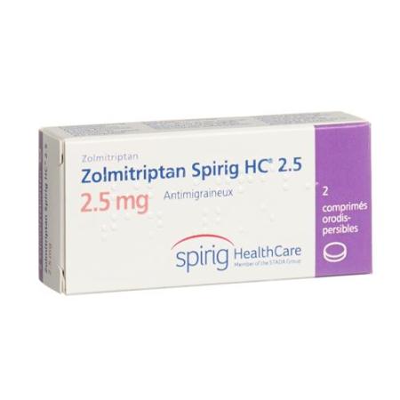 Zolmitriptan Spirig HC Melting Tab 2.5 mg 2 pc - PrimeCare Global