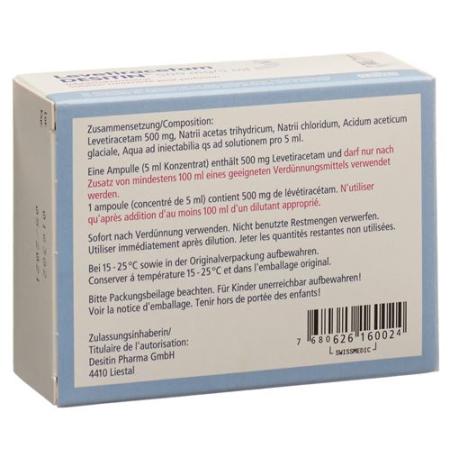 Levetiracetam DESITIN 500mg/5ml 10amp 5ml - PrimeCare Global