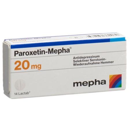 Paroxetine-Mepha Lactab 20 mg 98 pcs - PrimeCare Global