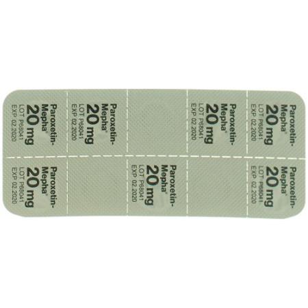 Paroxetine-Mepha Lactab 20 mg 98 pcs - PrimeCare Global