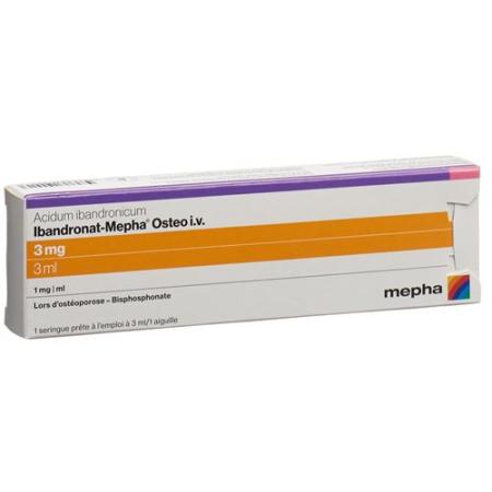 Ibandronat-Mepha Osteo Inj L&ouml;s 3 mg/3ml i.v. Ready spray 3 ml - PrimeCare Global