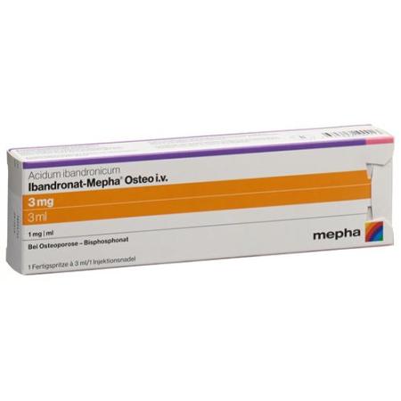 Ibandronat-Mepha Osteo Inj L&ouml;s 3 mg/3ml i.v. Ready spray 3 ml - PrimeCare Global