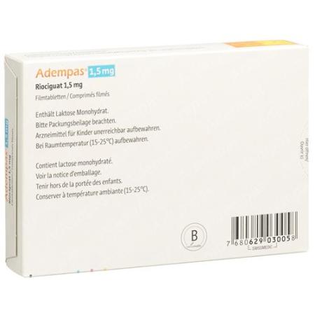 Adempas Filmtablet 1.5 mg 42 pcs - PrimeCare Global