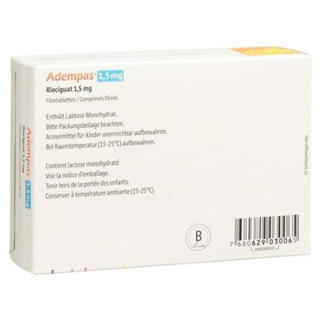 Adempas Filmtablet 1.5 mg 84 pcs - PrimeCare Global