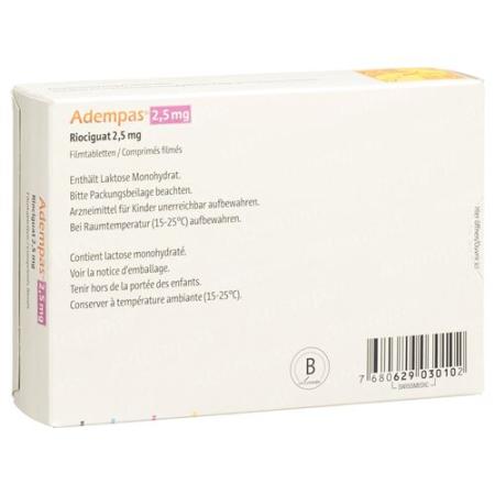 Adempas Filmtablet 2.5 mg 84 pcs - PrimeCare Global