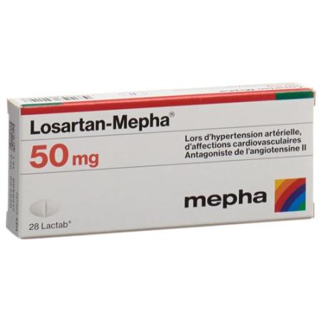Losartan-Mepha Lactab 50 mg 98 pcs - PrimeCare Global