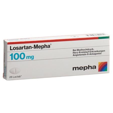 Losartan-Mepha Lactab 100 mg 28 pcs - PrimeCare Global