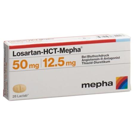 Losartan-HCT-Mepha Lactab 50/12.5mg 28 pcs - PrimeCare Global