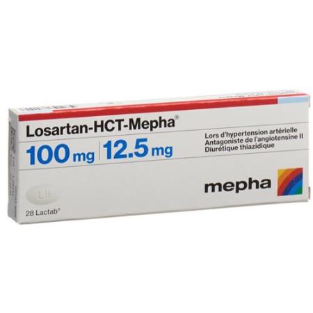 Losartan-HCT-Mepha Lactab 100/12.5mg 28 pcs - PrimeCare Global