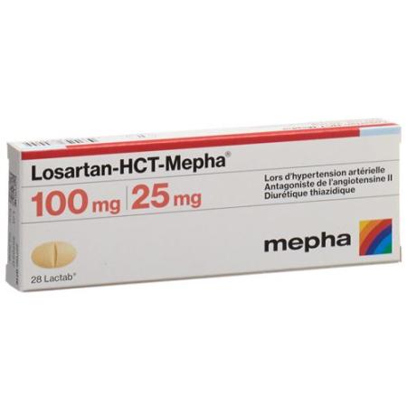 Losartan-HCT-Mepha Lactab 100/25mg 28 pcs - PrimeCare Global
