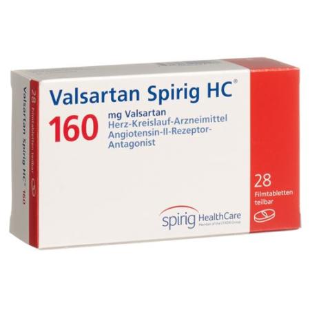 Valsartan Spirig 160 mg 28 filmtablets - PrimeCare Global