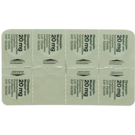 Olanzapin-Mepha oro Melting Tabl 20 mg 98 pcs - PrimeCare Global