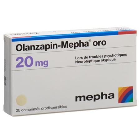 Olanzapin-Mepha oro Melting Tabl 20 mg 98 pcs - PrimeCare Global