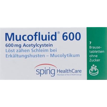 Mucofluid effervescent tabletse 600 mg can 7 pcs - PrimeCare Global