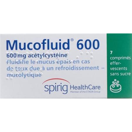 Mucofluid effervescent tabletse 600 mg can 7 pcs - PrimeCare Global