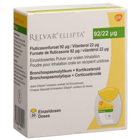 Relvar Ellipta Inh Plv 92mcg/22mcg 30 Dos - PrimeCare Global