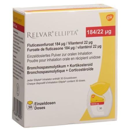 Relvar Ellipta Inh Plv 184mcg/22mcg 30 Dos - PrimeCare Global