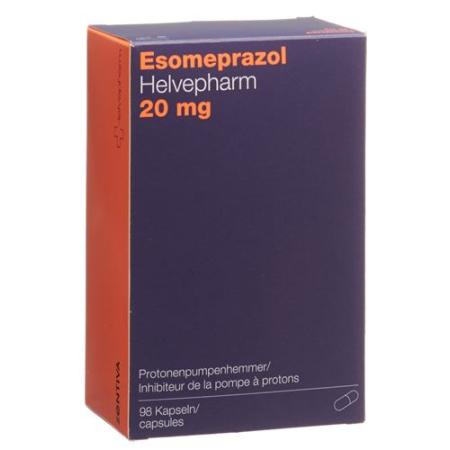 Esomeprazol Helvepharm Kaps 20 mg 98 pcs - PrimeCare Global