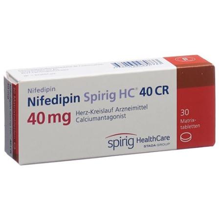 Nifedipine Spirig HC CR Matrixtabl 40 mg 30 pcs - PrimeCare Global